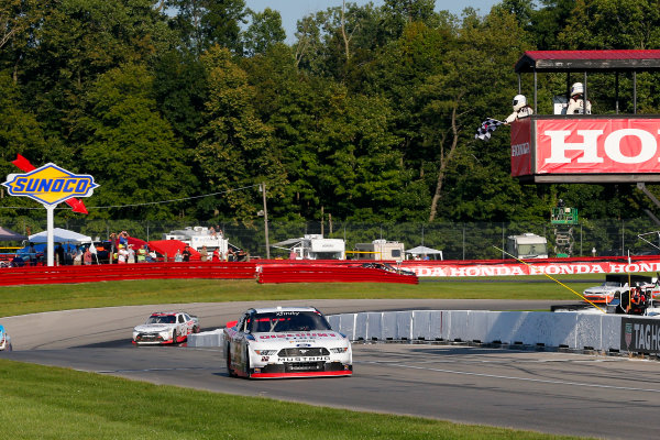 NASCAR XFINITY Series
Mid-Ohio Challenge
Mid-Ohio Sports Car Course, Lexington, OH USA
Saturday 12 August 2017
Sam Hornish Jr, Discount Tire Ford Mustang drives under the checkered flag to win
World Copyright: Russell LaBounty
LAT Images NASCAR XFINITY Series
Mid-Ohio Challenge
Mid-Ohio Sports Car Course, Lexington, OH USA
Saturday 12 August 2017
Sam Hornish Jr, Discount Tire Ford Mustang drives under the checkered flag to win
World Copyright: Russell LaBounty
LAT Images