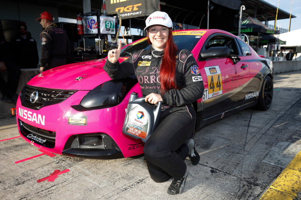 2017 IMSA Continental Tire SportsCar Challenge
Visit Sebring 120
Sebring International Raceway, Sebring, FL USA
Friday 17 March 2017
Total pole award winner 44, Nissan, Altima, ST, Sarah Cattaneo
World Copyright: MIchael L. Levitt
LAT Images
ref: Digital Image levitt_seb_0317-11479