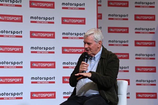 Pat Symonds, is interviewed on the Autosport main stage