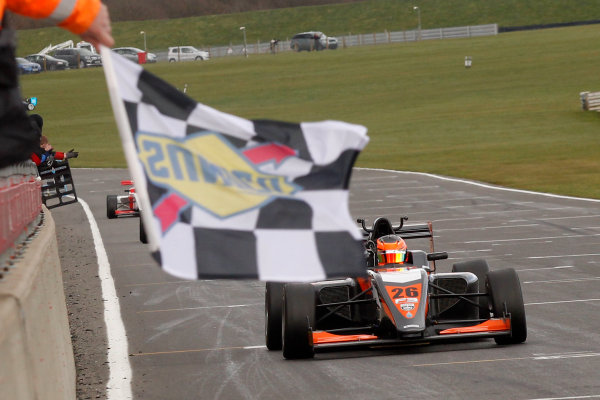 2016 BRDC British Formula 3 Championship,
Snetterton, Norfolk. 27th - 28th March 2016.
Matheus Leist (BRA) Double R Racing BRDC F3.
World Copyright: Ebrey / LAT Photographic.