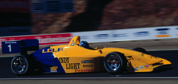 Laguna Seca, California, USA. Greg Moore tests the new Indy Lights Lola chassis. World Copyright: Michael L. LevittLAT Photographic