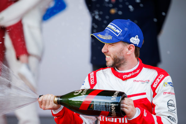 2016/2017 FIA Formula E Championship.
Monte-Carlo, Monaco
Saturday 13 May 2017.
Nick Heidfeld (GER), Mahindra Racing, Spark-Mahindra, Mahindra M3ELECTRO, sprays the champagne on the podium.
Photo: Alastair Staley/LAT/Formula E
ref: Digital Image _X0W1387 2016/2017 FIA Formula E Championship.
Monte-Carlo, Monaco
Saturday 13 May 2017.
Nick Heidfeld (GER), Mahindra Racing, Spark-Mahindra, Mahindra M3ELECTRO, sprays the champagne on the podium.
Photo: Alastair Staley/LAT/Formula E
ref: Digital Image _X0W1387