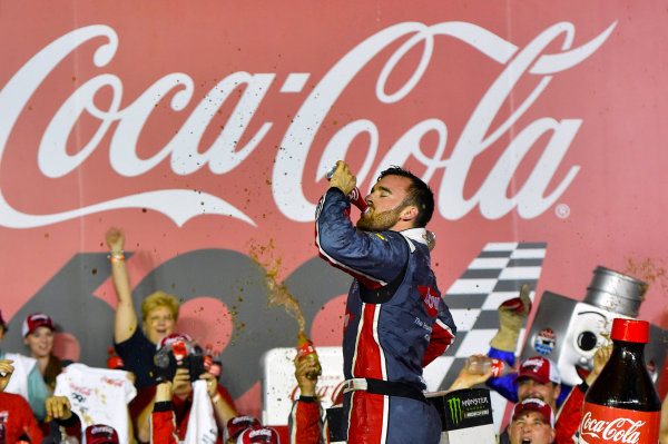 Monster Energy NASCAR Cup Series
Coca-Cola 600
Charlotte Motor Speedway, Concord, NC USA
Monday 29 May 2017
Austin Dillon, Richard Childress Racing, Dow Salutes Veterans Chevrolet SS celebrates his win in Victory Lane
World Copyright: Nigel Kinrade
LAT Images
ref: Digital Image 17CLT2nk10661 Monster Energy NASCAR Cup Series
Coca-Cola 600
Charlotte Motor Speedway, Concord, NC USA
Monday 29 May 2017
Austin Dillon, Richard Childress Racing, Dow Salutes Veterans Chevrolet SS celebrates his win in Victory Lane
World Copyright: Nigel Kinrade
LAT Images
ref: Digital Image 17CLT2nk10661