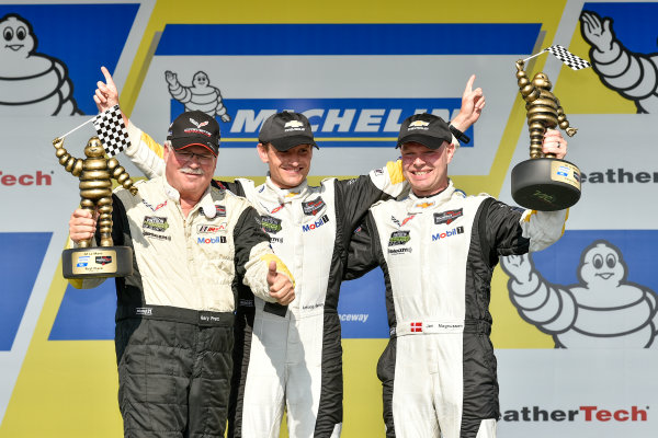 IMSA WeatherTech SportsCar Championship
Michelin GT Challenge at VIR
Virginia International Raceway, Alton, VA USA
Sunday 27 August 2017
3, Chevrolet, Corvette C7.R, GTLM, Antonio Garcia, Jan Magnussen celebrate the win on the podium in victory lane
World Copyright: Scott R LePage
LAT Images IMSA WeatherTech SportsCar Championship
Michelin GT Challenge at VIR
Virginia International Raceway, Alton, VA USA
Sunday 27 August 2017
3, Chevrolet, Corvette C7.R, GTLM, Antonio Garcia, Jan Magnussen celebrate the win on the podium in victory lane
World Copyright: Scott R LePage
LAT Images
