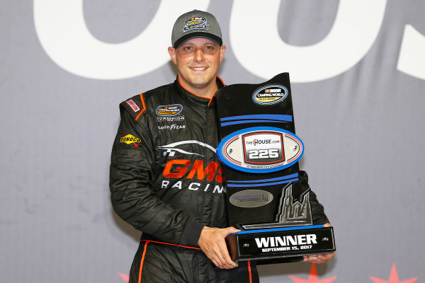 NASCAR Camping World Truck Series
TheHouse.com 225
Chicagoland Speedway, Joliet, IL USA
Friday 15 September 2017
Johnny Sauter, ISMConnect Chevrolet Silverado celebrates in victory lane
World Copyright: Russell LaBounty
LAT Images NASCAR Camping World Truck Series
TheHouse.com 225
Chicagoland Speedway, Joliet, IL USA
Friday 15 September 2017
Johnny Sauter, ISMConnect Chevrolet Silverado celebrates in victory lane
World Copyright: Russell LaBounty
LAT Images