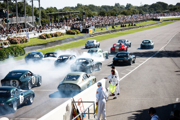 2016 Goodwood Revival Meeting.
Goodwood Estate, West Sussex, England. 
Sunday 11 September 2016
The start of the RAC TT Celebration. 
World Copyright: Will Elliott / LAT Photographic. 
Reference: _DG27771