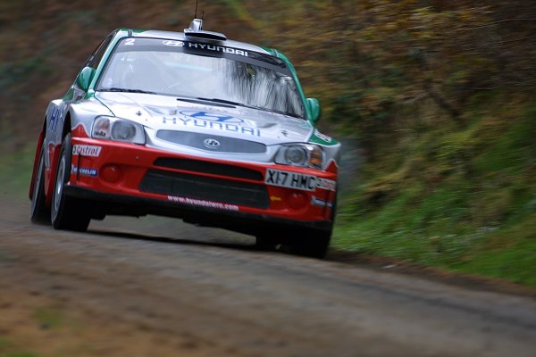 2001 FIA World Rally Championship.
Rally Of Great Britain. Cardiff, Wales. 
November 22-25th.
Pierro Liatti, Hyundai Accent WRC.
Stage One.
Photo: Paul Dowker/LAT Photographic.
World - LAT Photographic.
8
9mb DIgital File Only