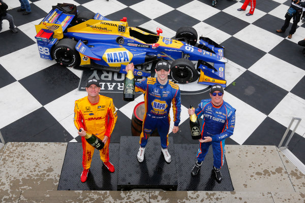 Verizon IndyCar Series
IndyCar Grand Prix at the Glen
Watkins Glen International, Watkins Glen, NY USA
Sunday 3 September 2017
Alexander Rossi, Curb Andretti Herta Autosport with Curb-Agajanian Honda, Ryan Hunter-Reay, Andretti Autosport Honda, Scott Dixon, Chip Ganassi Racing Teams Honda celebrate on the podium
World Copyright: Phillip Abbott
LAT Images
ref: Digital Image abbott_wglen_0817_10740 Verizon IndyCar Series
IndyCar Grand Prix at the Glen
Watkins Glen International, Watkins Glen, NY USA
Sunday 3 September 2017
Alexander Rossi, Curb Andretti Herta Autosport with Curb-Agajanian Honda, Ryan Hunter-Reay, Andretti Autosport Honda, Scott Dixon, Chip Ganassi Racing Teams Honda celebrate on the podium
World Copyright: Phillip Abbott
LAT Images
ref: Digital Image abbott_wglen_0817_10740