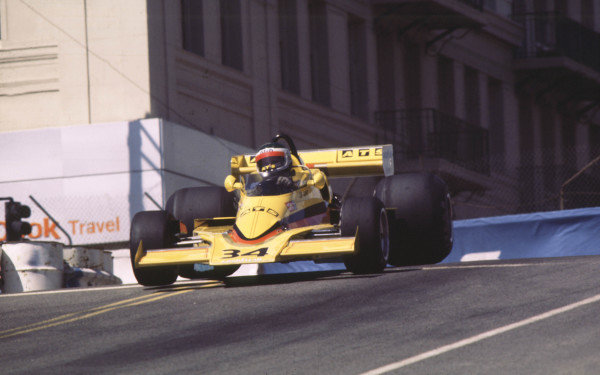 1977 United States Grand Prix West.
Long Beach, California, USA.
1-3 April 1977.
Jean-Pierre Jarier (ATS Penske PC4 Ford) 6th position.
World Copyright LAT Photographic

