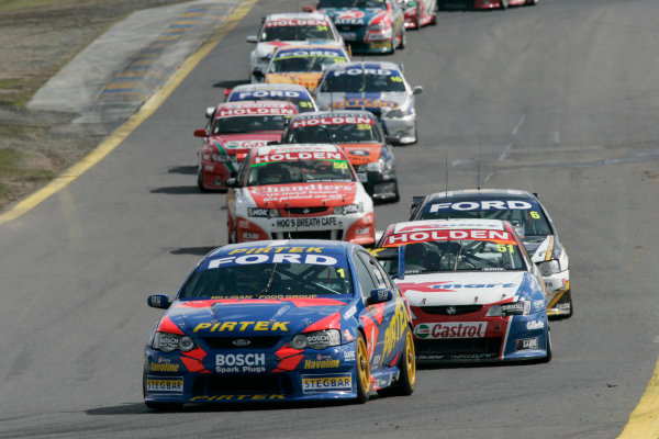 2004 Australian V8 Supercars
Sandown, Australia. 12th September 2004
V8 Supercar drivers Marcos Ambrose and Greg Ritter during the Betta Electrical 500 being held this weekend at Sandown International Raceway Melbourne, Australia.
World Copyright: Mark Horsburgh/LAT Photographic
ref: DIgital Image Only 2004 Australian V8 Supercars
Sandown, Australia. 12th September 2004
V8 Supercar drivers Marcos Ambrose and Greg Ritter during the Betta Electrical 500 being held this weekend at Sandown International Raceway Melbourne, Australia.
World Copyright: Mark Horsburgh/LAT Photographic
ref: DIgital Image Only