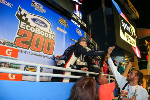 18 November, 2016, Homestead, Florida USA
William Byron wins Ford EcoBoost 200
©2016, Jim Fluharty / LAT Photo USA 18 November, 2016, Homestead, Florida USA
William Byron wins Ford EcoBoost 200
©2016, Jim Fluharty / LAT Photo USA