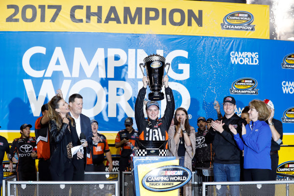 NASCAR Camping World Truck Series
Ford EcoBoost 200
Homestead-Miami Speedway, Homestead, FL USA
Friday 17 November 2017
Christopher Bell, JBL Toyota Tundra championship
World Copyright: Lesley Ann Miller
LAT Images NASCAR Camping World Truck Series
Ford EcoBoost 200
Homestead-Miami Speedway, Homestead, FL USA
Friday 17 November 2017
Christopher Bell, JBL Toyota Tundra championship
World Copyright: Lesley Ann Miller
LAT Images