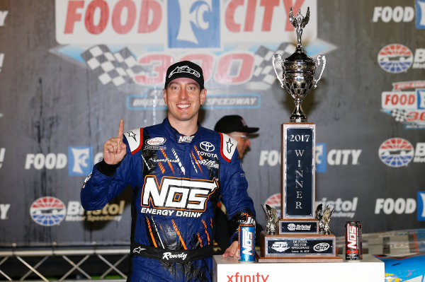 NASCAR XFINITY Series
Food City 300
Bristol Motor Speedway, Bristol, TN USA
Friday 18 August 2017
Kyle Busch, NOS Rowdy Toyota Camry, celebrates in victory lane.
World Copyright: John K Harrelson
LAT Images NASCAR XFINITY Series
Food City 300
Bristol Motor Speedway, Bristol, TN USA
Friday 18 August 2017
Kyle Busch, NOS Rowdy Toyota Camry, celebrates in victory lane.
World Copyright: John K Harrelson
LAT Images