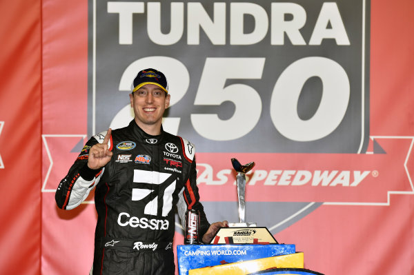 NASCAR Camping World Truck Series
Toyota Tundra 250
Kansas Speedway, Kansas City, KS USA
Friday 12 May 2017
Kyle Busch, Cessna Toyota Tundra celebrates his win in Victory Lane
World Copyright: Nigel Kinrade
LAT Images
ref: Digital Image 17KAN1nk07205 NASCAR Camping World Truck Series
Toyota Tundra 250
Kansas Speedway, Kansas City, KS USA
Friday 12 May 2017
Kyle Busch, Cessna Toyota Tundra celebrates his win in Victory Lane
World Copyright: Nigel Kinrade
LAT Images
ref: Digital Image 17KAN1nk07205