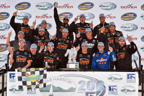 NASCAR Camping World Truck Series
Bar Harbor 200
Dover International Speedway, Dover, DE USA
Friday 2 June 2017
Johnny Sauter, Allegiant Airlines Chevrolet Silverado celebrates his win in Victory Lane
World Copyright: Nigel Kinrade
LAT Images
ref: Digital Image 17DOV1nk06881 NASCAR Camping World Truck Series
Bar Harbor 200
Dover International Speedway, Dover, DE USA
Friday 2 June 2017
Johnny Sauter, Allegiant Airlines Chevrolet Silverado celebrates his win in Victory Lane
World Copyright: Nigel Kinrade
LAT Images
ref: Digital Image 17DOV1nk06881