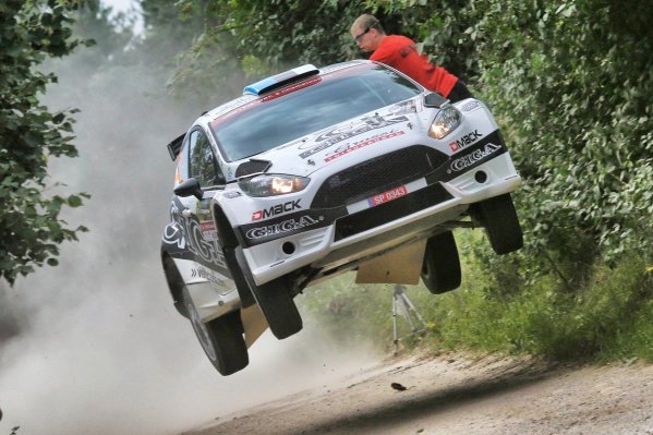 Sander Parn (EST) / James Morgan (GBR), TAIF Motorsport Ford Fiesta R5 WRC2 at FIA World Rally Championship, Rd7, Rally Poland, Day One, Mikolajki, Poland, 1 July 2016.