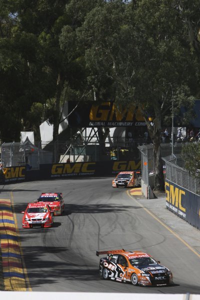 2007 Australian V8 Supercars - Clipsal 500.
Adelaide, Australia. 1st - 4th March 2007.
Rick Kelly (HSV Dealer Team Holden Commodore VE). Leads Todd Kelly (Holden Racing Team Commodore VE) and Jamie Whincup (Team Vodafone Ford Falcon BF). Action.
World Copyright: Mark Horsburgh/LAT Photographic
ref: Digital Image Kelly R-HSVDT-RD01-07-1198
2007 Australian V8 Supercars - Clipsal 500.
Adelaide, Australia. 1st - 4th March 2007.
Rick Kelly (HSV Dealer Team Holden Commodore VE). Leads Todd Kelly (Holden Racing Team Commodore VE) and Jamie Whincup (Team Vodafone Ford Falcon BF). Action.
World Copyright: Mark Horsburgh/LAT Photographic
ref: Digital Image Kelly R-HSVDT-RD01-07-1198