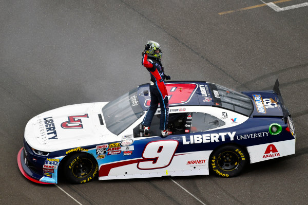 NASCAR XFINITY Series
Lilly Diabetes 250
Indianapolis Motor Speedway, Indianapolis, IN USA
Saturday 22 July 2017
Race winner William Byron, Liberty University Chevrolet Camaro celebrates
World Copyright: Nigel Kinrade
LAT Images NASCAR XFINITY Series
Lilly Diabetes 250
Indianapolis Motor Speedway, Indianapolis, IN USA
Saturday 22 July 2017
Race winner William Byron, Liberty University Chevrolet Camaro celebrates
World Copyright: Nigel Kinrade
LAT Images