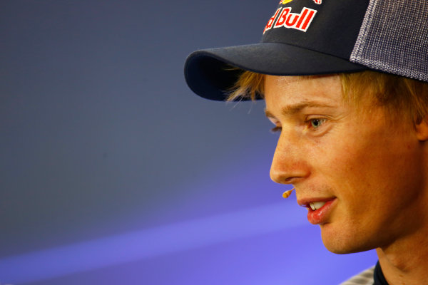 Circuit of the Americas, Austin, Texas, United States of America.
Thursday 19 October 2017.
Brendon Hartley, Toro Rosso, in the press conference.
World Copyright: Andy Hone/LAT Images 
ref: Digital Image _ONZ4935