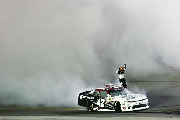 NASCAR XFINITY Series
VisitMyrtleBeach.com 300
Kentucky Speedway
Sparta, KY USA
Saturday 23 September 2017
Tyler Reddick, BBR/Jason Aldean Chevrolet Camaro celebrates
World Copyright: Barry Cantrell
LAT Images