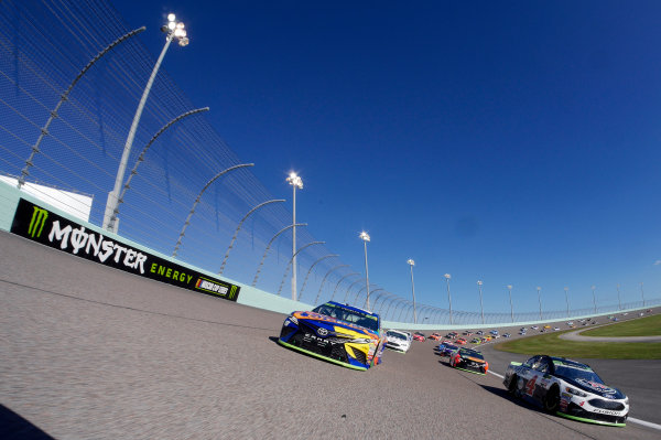 Monster Energy NASCAR Cup Series
Ford EcoBoost 400
Homestead-Miami Speedway, Homestead, FL USA
Sunday 19 November 2017
Kyle Busch, Joe Gibbs Racing, M&M's Caramel Toyota Camry, Kevin Harvick, Stewart-Haas Racing, Jimmy John's Ford Fusion
World Copyright: Lesley Ann Miller
LAT Images