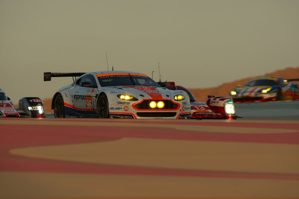 2015 FIA World Endurance Championship,
Bahrain International Circuit, Bahrain.
19th - 21st November 2015.
Francesco Castellacci / Roald Goethe / Stuart Hall Aston Martin Racing Aston Martin Vantage V8.
World Copyright: Jakob Ebrey / LAT Photographic.