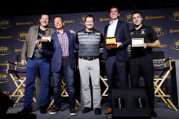 IMSA Continental Tire SportsCar Challenge
Series Awards Banquet
Road Atlanta, Braselton GA
Friday 6 October 2017
Jeff Mosing, Eric Foss, Travis Roffler and Dillon MacHavern & Dylan Murcott with Championship ring
World Copyright: Michael L. Levitt
LAT Images