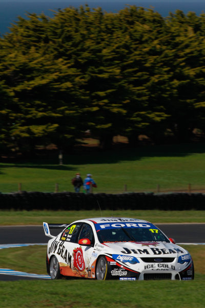 Round 9 - L&H Phillip Island 500.
Phillip Island, New South Wales, Australia.
10th - 12th  September 2010.
Car 17,DJR,Dick Johnson Racing,Falcon FG,Ford,Jim Beam Racing,Marcus Marshall,Steven Johnson
World Copyright: Mark Horsburgh / LAT Photographic.
ref: 17-DJR-EV09-10-3429