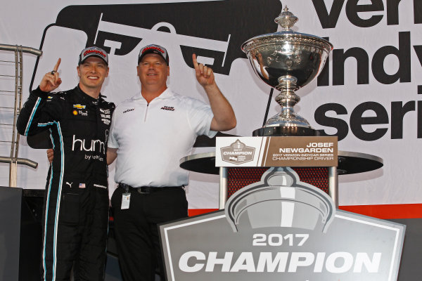 Verizon IndyCar Series
GoPro Grand Prix of Sonoma
Sonoma Raceway, Sonoma, CA USA
Sunday 17 September 2017
Josef Newgarden, Team Penske Chevrolet celebrates winning the championship on the podium
World Copyright: Phillip Abbott
LAT Images
ref: Digital Image abbott_sonoma_0917_10573 Verizon IndyCar Series
GoPro Grand Prix of Sonoma
Sonoma Raceway, Sonoma, CA USA
Sunday 17 September 2017
Josef Newgarden, Team Penske Chevrolet celebrates winning the championship on the podium
World Copyright: Phillip Abbott
LAT Images
ref: Digital Image abbott_sonoma_0917_10573