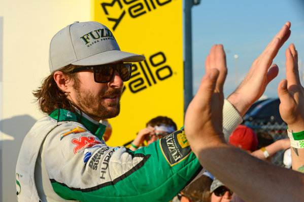 Verizon IndyCar Series
Iowa Corn 300
Iowa Speedway, Newton, IA USA
Sunday 9 July 2017
JR Hildebrand, Ed Carpenter Racing Chevrolet high 5's some fans in Victory Lane.
World Copyright: F. Peirce Williams
LAT Images