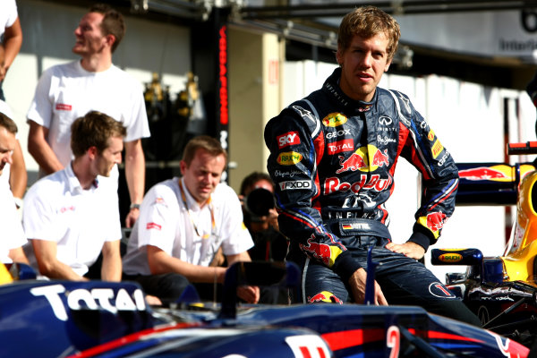 Interlagos, Sao Paulo, Brazil
24th November 2011
Sebastian Vettel, Red Bull Racing RB7 Renault. Portrait.
World Copyright: Andy Hone/LAT Photographic
ref: Digital Image CSP26253 Interlagos, Sao Paulo, Brazil
24th November 2011
Sebastian Vettel, Red Bull Racing RB7 Renault. Portrait.
World Copyright: Andy Hone/LAT Photographic
ref: Digital Image CSP26253