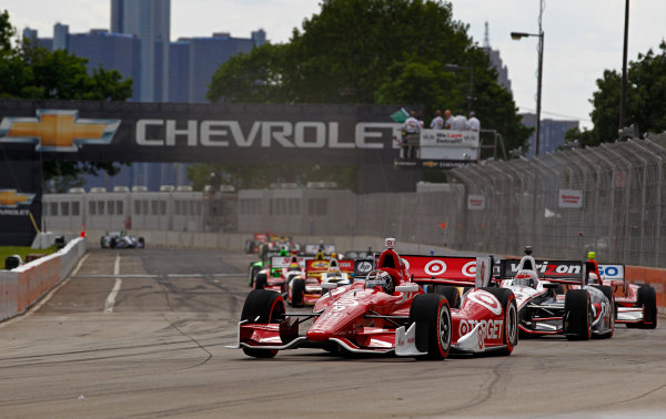 1-3 June, 2012, Detroit, Michigan, USA
Scott Dixon leads the field into turn one at the start.
(c)2012, Phillip G. Abbott
LAT Photo USA 1-3 June, 2012, Detroit, Michigan, USA
Scott Dixon leads the field into turn one at the start.
(c)2012, Phillip G. Abbott
LAT Photo USA