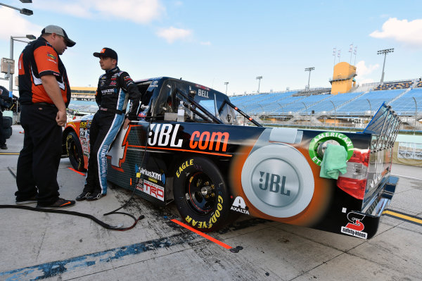 NASCAR Camping World Truck Series
Ford EcoBoost 200
Homestead-Miami Speedway, Homestead, FL USA
Friday 17 November 2017
Christopher Bell, JBL Toyota Tundra
World Copyright: Nigel Kinrade
LAT Images NASCAR Camping World Truck Series
Ford EcoBoost 200
Homestead-Miami Speedway, Homestead, FL USA
Friday 17 November 2017
Christopher Bell, JBL Toyota Tundra
World Copyright: Nigel Kinrade
LAT Images