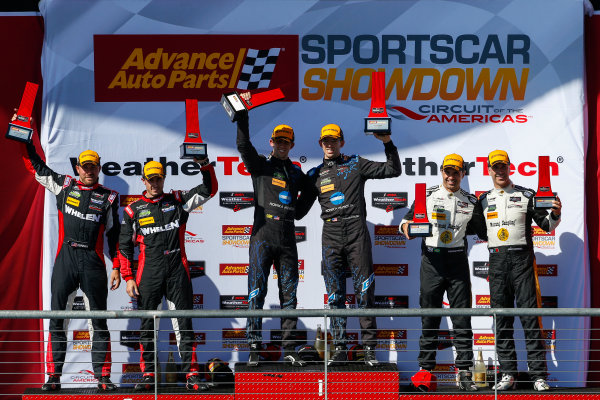 IMSA WeatherTech SportsCar Championship
Advance Auto Parts SportsCar Showdown
Circuit of The Americas, Austin, TX USA
Saturday 6 May 2017
IMSA WeatherTech Advance Auto Parts SportsCar Showdown, Prototype Podium, 10, Cadillac DPi, P, Ricky Taylor, Jordan Taylor, 31, Dane Cameron, Eric Curran, 5, Joao Barbosa, Christian Fittipaldi
World Copyright: Jake Galstad
LAT Images IMSA WeatherTech SportsCar Championship
Advance Auto Parts SportsCar Showdown
Circuit of The Americas, Austin, TX USA
Saturday 6 May 2017
IMSA WeatherTech Advance Auto Parts SportsCar Showdown, Prototype Podium, 10, Cadillac DPi, P, Ricky Taylor, Jordan Taylor, 31, Dane Cameron, Eric Curran, 5, Joao Barbosa, Christian Fittipaldi
World Copyright: Jake Galstad
LAT Images