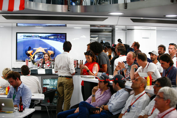 Monte Carlo, Monaco.
Sunday 28 May 2017.
McLaren adopts a distinctly American feel in the hospitality area, in celebration of their participation in the Indy 500 with Fernando Alonso, McLaren.
World Copyright: Andy Hone/LAT Images
ref: Digital Image _ONY2053