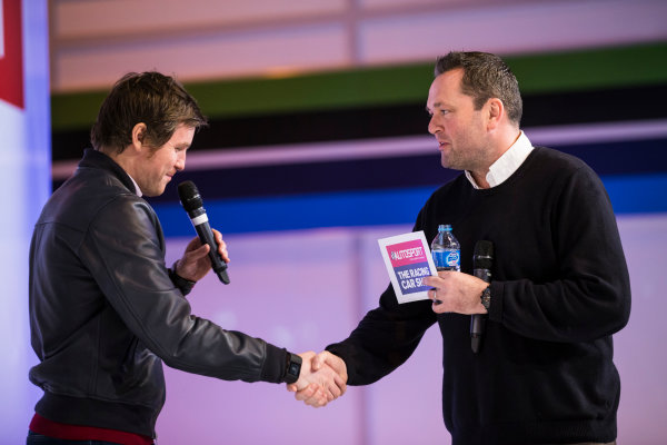 Autosport International Exhibition.
National Exhibition Centre, Birmingham, UK.
Sunday 15 January 2017.
Rob Smedley (Rob Smedley, Head of Vehicle Performance, Williams Martini Racing), is interviewed on the Autosport Stage
Photo: Sam Bloxham/LAT Photographic
ref: Digital Image _SLA6207