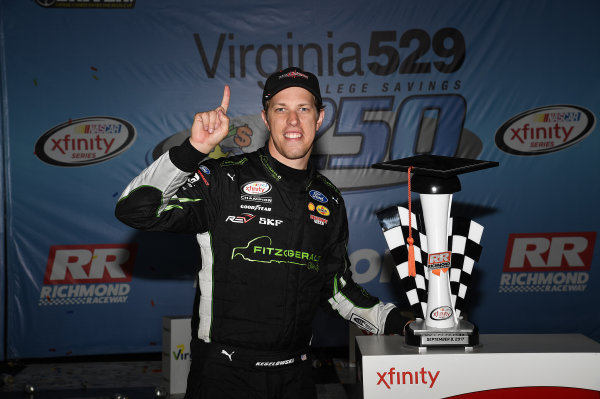 NASCAR XFINITY Series
Virginia529 College Savings 250
Richmond Raceway, Richmond, VA USA
Saturday 9 September 2017
Brad Keselowski, Fitzgerald Glider Kits Ford Mustang wins
World Copyright: Rusty Jarrett
LAT Images NASCAR XFINITY Series
Virginia529 College Savings 250
Richmond Raceway, Richmond, VA USA
Saturday 9 September 2017
Brad Keselowski, Fitzgerald Glider Kits Ford Mustang wins
World Copyright: Rusty Jarrett
LAT Images