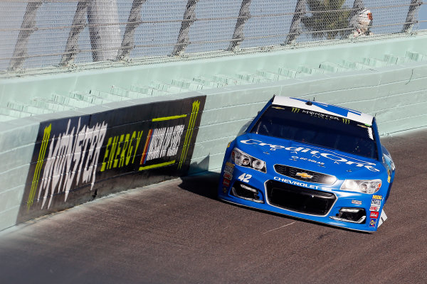 Monster Energy NASCAR Cup Series
Ford EcoBoost 400
Homestead-Miami Speedway, Homestead, FL USA
Sunday 19 November 2017
Kyle Larson, Chip Ganassi Racing, Credit One / DC Solar Chevrolet SS
World Copyright: Russell LaBounty
LAT Images Monster Energy NASCAR Cup Series
Ford EcoBoost 400
Homestead-Miami Speedway, Homestead, FL USA
Sunday 19 November 2017
Kyle Larson, Chip Ganassi Racing, Credit One / DC Solar Chevrolet SS
World Copyright: Russell LaBounty
LAT Images