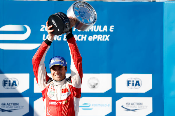 2014/2015 FIA Formula E Championship.
Nelson Piquet Jr (BRA)/China Racing - Spark-Renault SRT_01E
Long Beach ePrix, Long Beach, California, United States of America.
Sunday 5 April 2015
Photo: Al Staley/LAT/Formula E
ref: Digital Image _R6T8619
2014/2015 FIA Formula E Championship.
Nelson Piquet Jr (BRA)/China Racing - Spark-Renault SRT_01E
Long Beach ePrix, Long Beach, California, United States of America.
Sunday 5 April 2015
Photo: Al Staley/LAT/Formula E
ref: Digital Image _R6T8619