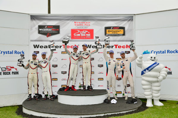 IMSA WeatherTech SportsCar Championship
Northeast Grand Prix
Lime Rock Park, Lakeville, CT USA
Saturday 22 July 2017
911, Porsche, Porsche 911 RSR, GTLM, Patrick Pilet, Dirk Werner, Victory Lane
World Copyright: Gavin Baker
LAT Images