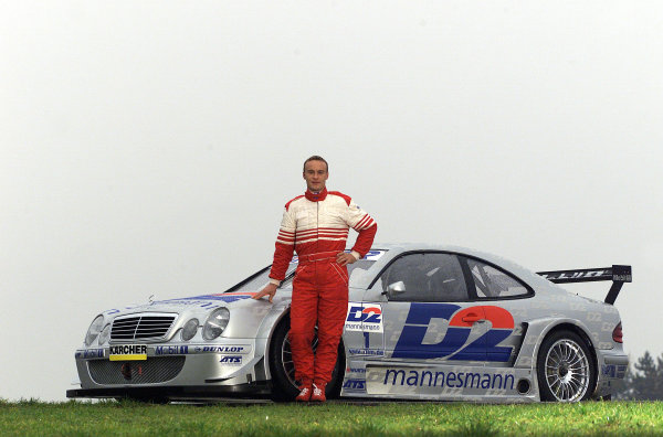 Hockenheim, Germany. 17th November 2000
Motorbike star Ralf Waldmanntests a Mercedes-Benz CLK DTM car.
After 20 laps on the short track of the Hockenheimring, Ralf Waldmann was very impressed: ÃSuper, I can handle the car quite well, although the conditions on the track (wet and slippery track), especially at the beginning of the test werenÃt perfect. The CLK is great fun to drive and easy to control. It is definitely a big advantage that you donÃt fall when the wheels lock up. IÃm delighted that Mercedes has kept its promise and has allowed me to try such a car. However, this test should be seen as a unique occasion, and not as a definite indication for the future. Hockenheim, Germany. 17th November 2000
Motorbike star Ralf Waldmanntests a Mercedes-Benz CLK DTM car.
After 20 laps on the short track of the Hockenheimring, Ralf Waldmann was very impressed: ÃSuper, I can handle the car quite well, although the conditions on the track (wet and slippery track), especially at the beginning of the test werenÃt perfect. The CLK is great fun to drive and easy to control. It is definitely a big advantage that you donÃt fall when the wheels lock up. IÃm delighted that Mercedes has kept its promise and has allowed me to try such a car. However, this test should be seen as a unique occasion, and not as a definite indication for the future.