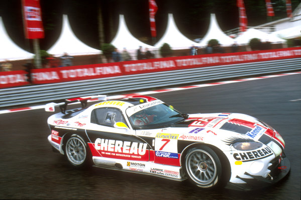 2001 Spa Francorchamps 24Hours
Spa-Francorchamps, Belgium. 6th - 7th August 2001.
The race winning Larbre Competition , Chrylser Viper GTS-R, of Duez, Bouchut and Belloc, in action.
World Copyright: Peter Fox/LAT Photographic 
ref: Digital Image Only

