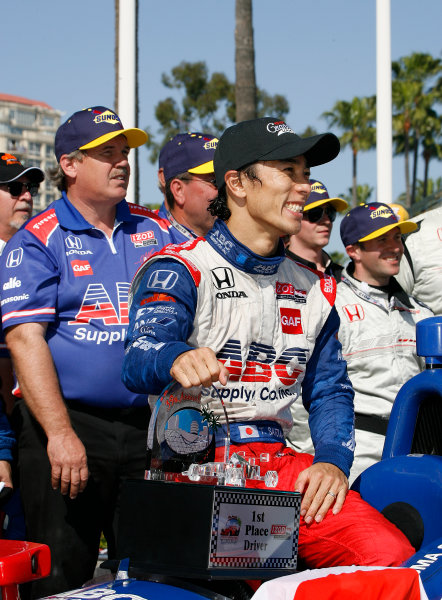 19-21 April 2013, Long Beach, California USA
Race Winner Takuma Sato.(c)2013, Todd Davis
LAT Photo USA